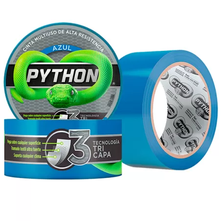 Cinta Pynthon multiuso 48mm x 9mt adhesiva fibrada alta resistencia