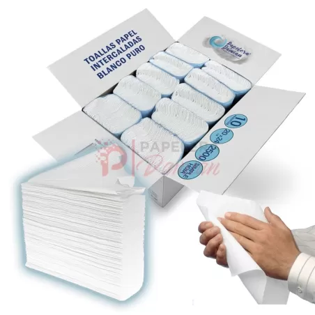 Toallas Papel Intercaladas Blancas Tissue Cja 10 Packs 2500u