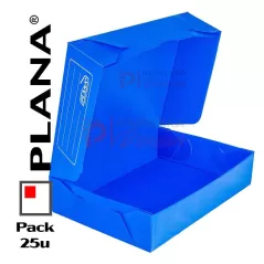 Cajas archivo plasticas oficio 9cm PLANA tapa volcada 709 Pack 25u