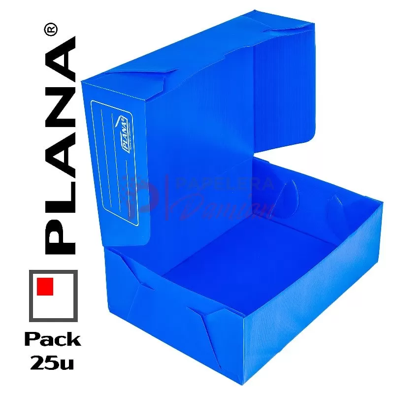 Cajas de archivo Legajo plasticas PLANA 12cm 703 Pack 25