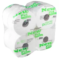 Papel Higiénico Blanco Puro Tissue New Pel Jumbo 8 Unid.x 200 mts cono chico