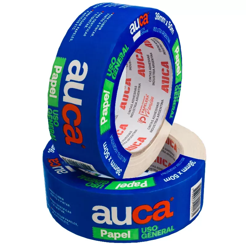 Cinta de papel precio 36mm AUCA rollo de 50 mt adhesiva