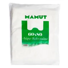 Bolsas Camiseta 60x80 Reforzadas Blancas Mamut alta densidad