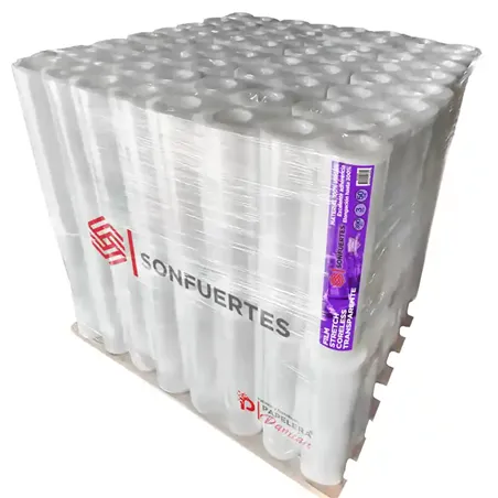 Film Stretch para embalaje 50 cm coreless sin cono 3 Kg SonFuertes Palet 80 rollos