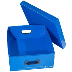 Cajas archivo plasticas grandes 450x350x150mm Plana 801 Pack 10 unidades Organizador