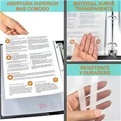 Folios Oficio transparentes Luma polipropileno 100 folios extra cristal 11 perforaciones