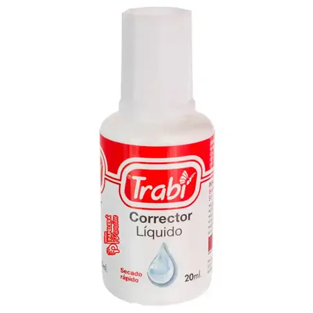 Corrector liquido por mayor frasco con pincel Trabi Caja 12 unidades