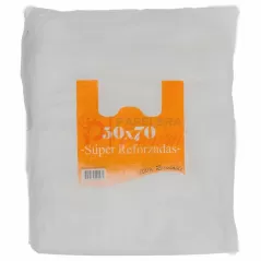 Bolsas Camiseta 50x70 Reforzadas Blanca Mamut alta densidad