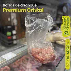 Bolsas de arranque 25x35 Premium Cristal Super Fino Polyfilm Bulto 9 rollos carniceria