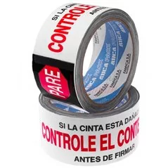 Cinta PARE controle contenido embalaje adhesiva Polipropileno 48mm x 50 metros