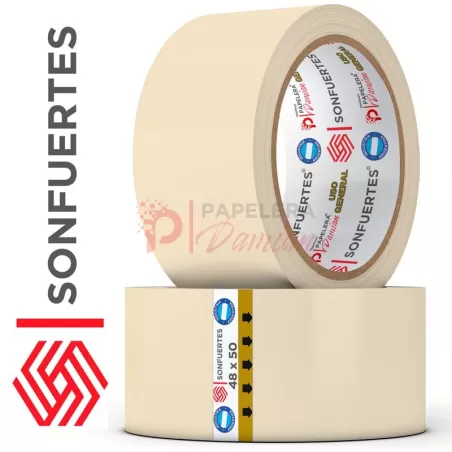 Cinta autoadh. papel SONFUERTES 48mmx50mt