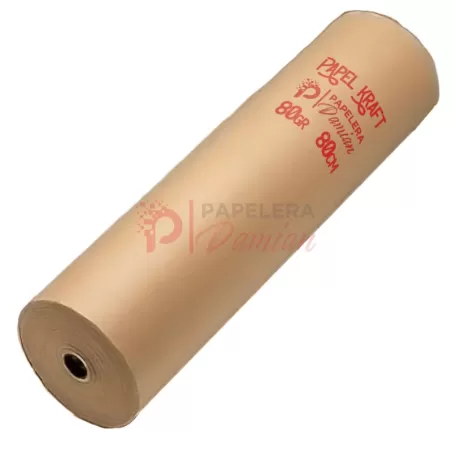 Papel Kraft - madera 80gr bobina  80cm 15Kg