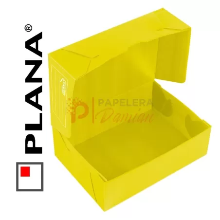 Cajas archivo oficio plasticas PLANA tapa volcada 12cm 701 Pack 25u