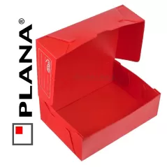 Cajas archivo oficio plasticas PLANA tapa volcada 12cm 701 Pack 25u