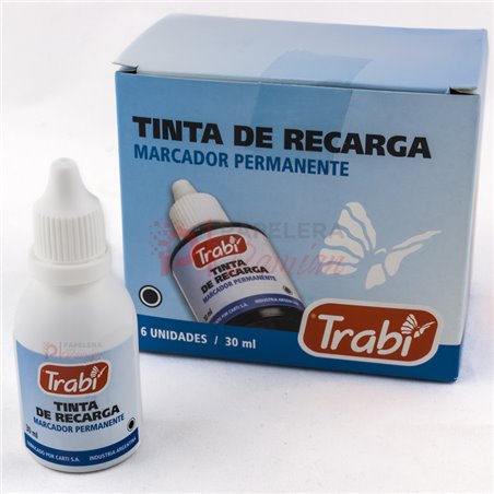 Tinta marcador permanente indeleble Trabi Frasco 30ml