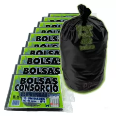 Bolsa Residuo Consorcio 60x100 reforzada 50µ negras bulto 400u