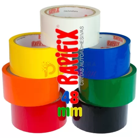 Cinta de embalaje de colores Rapifix adhesiva 48mm 50 metros